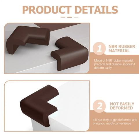Heavy Duty NBR Corner Guards Set Thickened Protective Corner Protectors with impact absorption on table edge