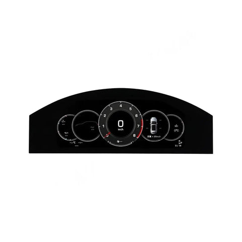 VW Phaeton 12.3 Inch LCD Dashboard Instrument Panel Digital Cluster Smart Gauges With Speedometer Replacement Fits 2004 To 2015 Plug And Play Durable Clear Readouts, front view