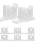 Cabinet Ball Catch Set With Robust Spring Latch For White ABS Doors, Double Roller Cabinet Door Catch Kit, 10 Sets