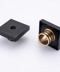Matte Black Solid Brass Wall Mount Bathroom Faucet With Dual Lever Handles 8 Inch Center Wall Mounted Sink Faucet Rough In Valve Included Drip Free Brass Cartridge Leak Tested For Durability, showing wall mount flange details