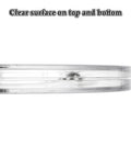Side view of 4 Pack 6 Inch Clear Acrylic Lazy Susan Turntables With Ball Bearing Rotation, showcasing transparent layers.