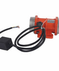 Beefed Up 220V 3600 RPM Industrial Vibration Motor IP66 Rated for Factory Equipment Low Noise and High Efficiency with Durable Bearings and Copper Coils Ideal for Mining Metallurgy Construction Powder Spraying and Processing Machinery side view with cable