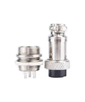 Beefy 3 Pin Aviation Plug Socket Set For Panel Mount, Metal Wire Connector With Screw Type Male And Female Contacts, 400V 5A