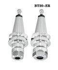 Top Tier Industrial Grade BT30 ER25 Collet Chuck For CNC Machining Center showing dual alloy steel tool holders for precision milling.