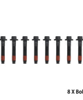 8 bolts from 5.7L Hemi Exhaust Manifold Gasket Set With Bolt Studs And Nuts Plug And Play Bolt-On Direct Fit for Dodge Ram Jeep
