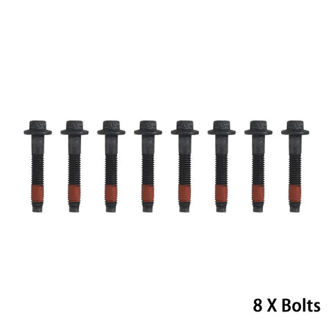 8 bolts from 5.7L Hemi Exhaust Manifold Gasket Set With Bolt Studs And Nuts Plug And Play Bolt-On Direct Fit for Dodge Ram Jeep