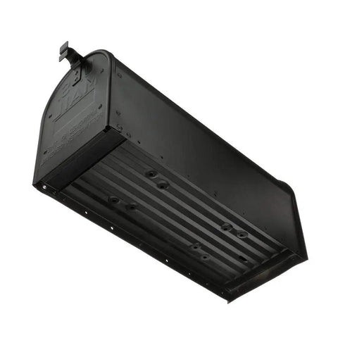 Bottom view of Admiral Large Post Mount Mailbox With Rust Proof Aluminum Weather Guard Door Keeps Rain Out Extra Thick Body 1475 Cu In Capacity