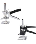 Heavy Duty Arm Lifting Tool For Moving Furniture And Installing Cabinets Doors Or Windows Rigid Carbon Steel Build shown from two angles.