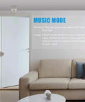 Wireless Indoor Motion Sensor Door Bell for shops and offices with alarm and flashing light above a door in living room setting