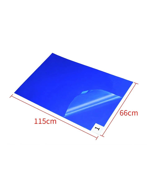 Heavy Duty Sticky Floor Mats With Sweet Strong Grip Remove Shoe Dirt And Workshop Grime Keep Your Cleanroom Spotless And Grit Free No Sweat Install For Warehouses Labs 300 Sheets, blue polyethylene sheet 115cm x 66cm.