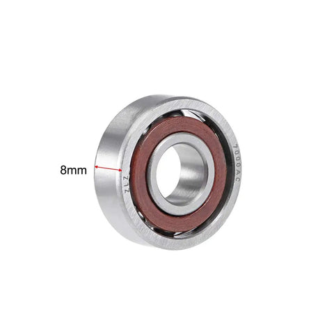 Rock Solid Chromium Steel 7000AC Angular Contact Ball Bearings 10x26x8mm single row with 8mm width for motors and machinery.