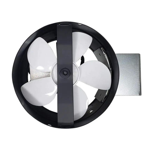 Quiet 90 CFM Wall Exhaust Fan For Home, 4.0 Sones, Easy Install, customizable housing, 6 inch diameter, top view of fan blades