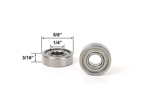 Top Shelf Replacement Router Bit Shank Bearing With One Quarter Inch Inner Diameter And Five Eighths Outer Diameter Polished Stainless Steel Build.