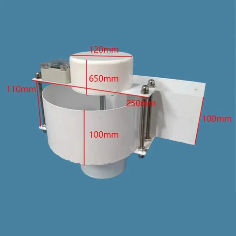 150W Micro Axial Flow Hydro Generator for Low Head Water Turbines, compact coreless disc design with visible measurements