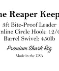 Beefy 3ft 480Lb Bite-Proof Stainless Leader With 12/0 Circle Hook For Surf Casting And Big Game Fishing text with specs