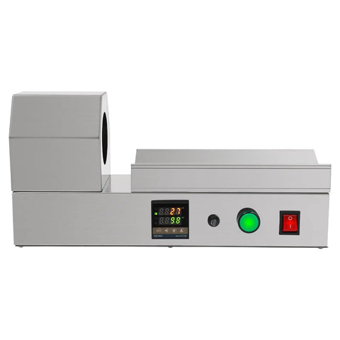 Straight Up Pro 110V Wine Bottle Cap Shrink Sealer Machine With Smart Digital Thermostat side view showing control panel.
