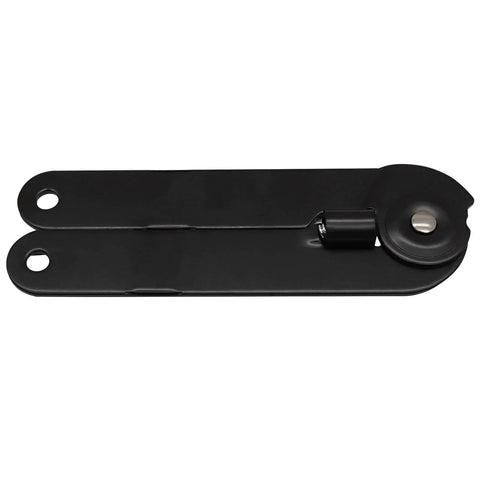 Heavy Duty 4 Pack 9 Inch 180 Degree Lid Support Hinges In Black, rotatable, folded view, iron construction