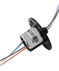 Slip Ring Rotary Joint For Stage Lights, Pro Grade High Speed Ball Bearing Electrical Slip Ring 4 Way, metal housing, wires extended