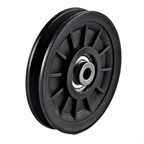 Beef Up Your Home Gym With This Low Noise Pulley For Cable Machines, Nylon Roller And Quiet Bearings, Strength Training Attachment For DIY Fitness System, Black 110 Millimeter, black nylon pulley