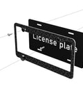 Leopard Print License Plate Frame Black Aluminum With Screws Dope Two Hole Mount Standard Size 12.3 By 6.3 Inches Car Tag Holder