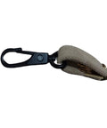 Close-up of dual hook on Heavy Duty 60 Inch Khaki Canvas Sling For Bren LMG with quick attach steel snap hook.