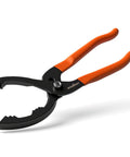 12 Inch Adjustable Oil Filter Pliers For Cars Trucks And Motorcycles With A 20 Degree Angled Jaw, Orange Handle, Wrench Removal Tool