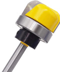 Badass 3 Pc Dish Carving Router Bits Set Half Inch Three Quarter Inch Plus One Eighths Carbide Tipped wood cutting tool close up view.