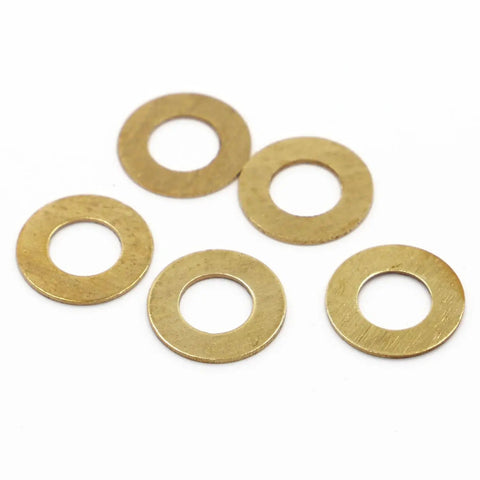 Brass Flat Washers Set 30 Pc Heavy Duty Assorted M2-M16 Hardware Kit For Plumbing Mechanical And Electrical Repairs, 5 brass washers