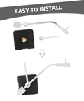 Vinyl Record Clock Mechanism Kit For DIY Projects Easy Install And Accurate Timekeeping shown in simple assembly steps