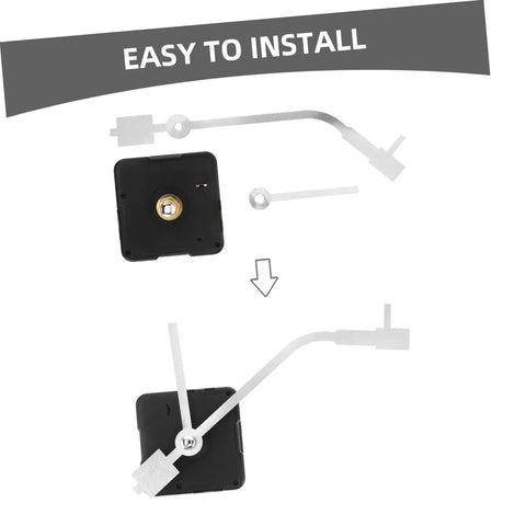 Vinyl Record Clock Mechanism Kit For DIY Projects Easy Install And Accurate Timekeeping shown in simple assembly steps