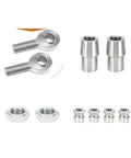 Built Tough Steel Heim Joint Rod End Assembly 2 Pack 7 8 Inch for Steering Suspension with nuts and sleeves included.