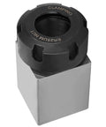 Rock Solid Square Collet Chuck Block Holder for ER 25 fits CNC lathe and engraving machines, precision steel construction, through hole