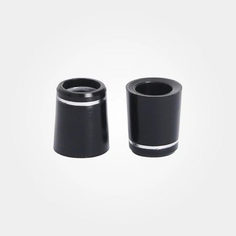 Universal Black Golf Club Ferrules For Iron Shafts, 12 Pack With Single Silver Ring, 0.355 Inch Tip, Durable Plastic Construction