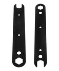 Heavy Duty Table Saw Wrench Built With Kickass Durability For Swift Blade Changes And Snug Hardware Securing featuring two black metal wrenches.