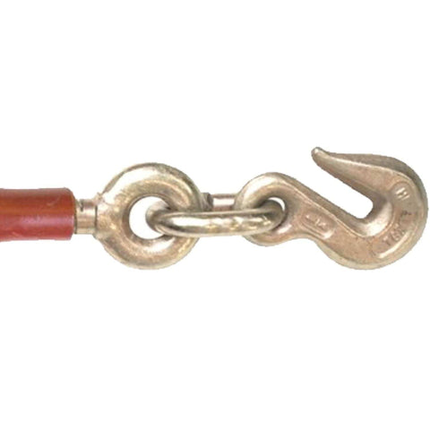 Beefy Ratchet Chain Binder With 2600 Pound Load Capacity LDR 14, featuring alloy forged hook and electro-welded link, gold zinc plating