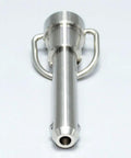 Hardcore Marine Grade Stainless Steel Ball Lock Pin Quick Release Tool With Zero Slack Button Indexing and Tight Grip 9/16 Inch Diameter Plus 2 Inch Length, front view.