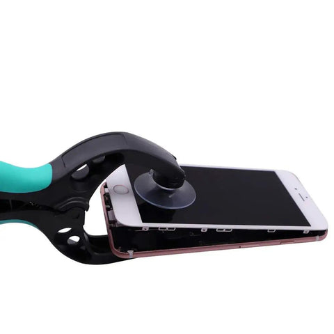 Dudes Totally Vouch For This Slick Four In One Cell Phone Repair Tool Kit Packed With Precision Screwdriver Suction Cup Plier And Dual Hinged Blade Opener For No Sweat Lcd Screen Fixes. Suction cup plier lifting phone screen.