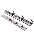 Top Tier Silver SGR10 Linear Guide Rail With Dual Axis Motion For 3D Printer Builds Featuring 28mm Width Blocks In 500 To 1000mm Lengths That Rock Your CNC Machine Projects Smoothly, showcasing multiple rails and blocks.