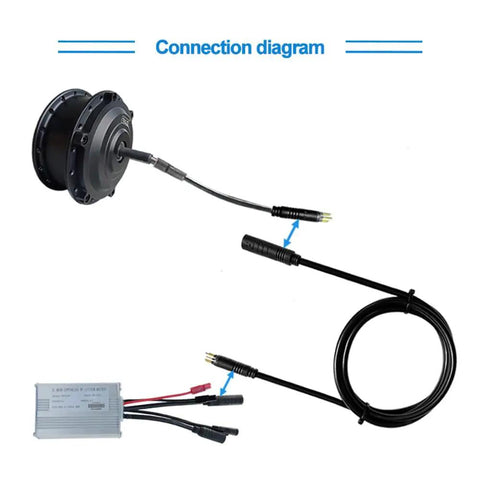 E Bike Motor Extension Cable 9 Pin Waterproof Female To Male Connector For Wheel Motors, Plug And Play Easy Install Arrow Labeled Wiring Kit, Compatible With Mountain And Road E Bikes, Heavy Duty Weatherproof Extension Cord