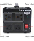 Voltage Transformer Converter 2000 Watt Step Up And Step Down Power Adapter From 110 To 120V To 220 To 240V And Back with outlets