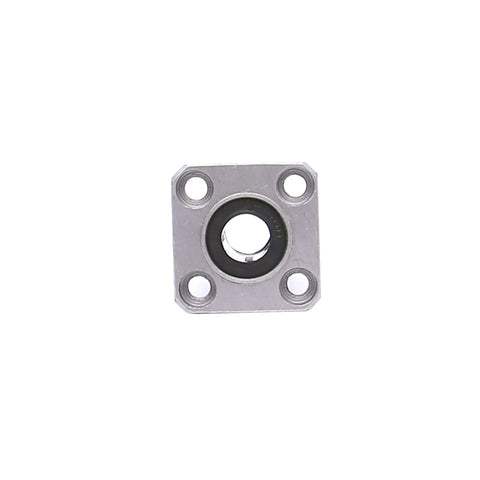 LMK12UU square flange linear ball bearing, front view, 12x21x30 mm, metal, set of 2