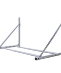 Wall Mount Folding Tire Rack With Adjustable Width And Heavy Duty 300 Lb Capacity For Rv Atv Car Storage Boss Garage Organizer side view.
