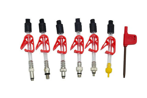 Universal DOT Hydraulic Brake Bleed Kit For Sram Guide Code Avid Juicy Elixir Ultimate Hayes Quad Disc Brakes Without Oil All Series Compatible R1 RX K18 K24 ORO Bleeder Tool For Easy Bike Maintenance