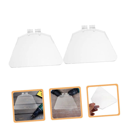 Two Pack Bench Grinder Eye Shields Durable Protective Shields With Clear View Easy Installation Dustproof Shielding For Safer Grinding Operations And Long Lasting Eye Protection
