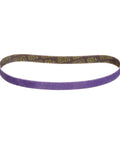 Cubitron II File Belts 60 Plus Grit 3/8 Inch By 13 Inch, purple resin-bonded abrasive belt for metalwork.