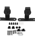 Top Shelf Heavy Duty Sliding Barn Door Roller Kit With Whisper Quiet Gliders And Smooth Operator Hardware includes rollers and screws.