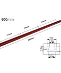 Heavy Duty T Track Miter Jig Fixture Pro Grade For Woodworking Aluminum T Slot Rails 600mm with dimensions and detail view