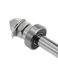 Front Hub Axle For Bicycles 140mm 5.5 Inch Thread 3 8 Inch 26 TPI Silver Hub Nut Washer Kit 1 Piece Lightweight Durable