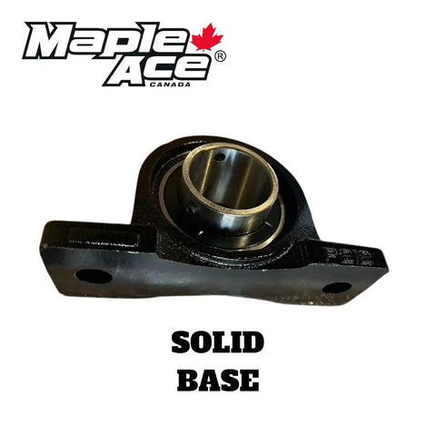 Beefy Heavy Duty Pillow Block Bearing With 1-5/8 Inch Bore Two Bolt Self Aligning Solid Base For Hardcore Industrial Replacement Pack Of 2 Designed For Extreme Climate Low Noise Vibration Free Long Life High Performance, solid base cast iron housing