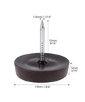 Close-up of Brown Three Quarters Inch Nail On Furniture Glides 25 Pcs Chair Leg Floor Protectors for Wooden Furniture Anti Scratch Pads